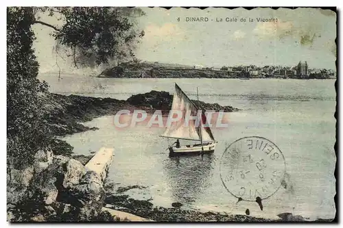 Ansichtskarte AK Dinard La Cale de la Vicomte Bateau