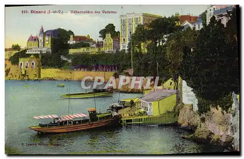 Cartes postales Dinard Debarcadere des vedettes Bateau