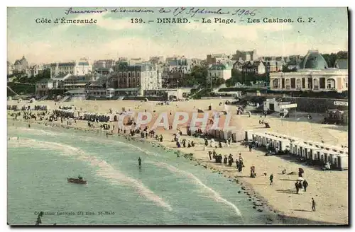 Cartes postales Dinard La Plage Les Casinos