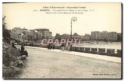 Cartes postales Dinard Vue Generale de la Digue et de la Plage