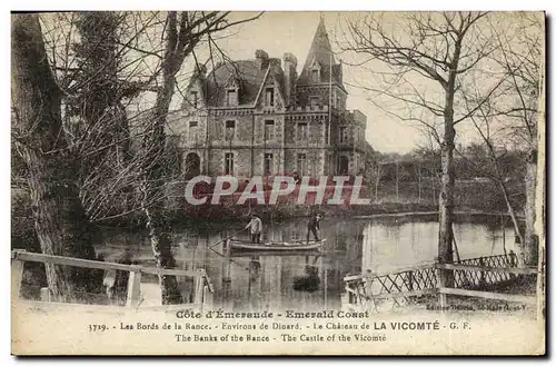 Cartes postales Environs de Dinard Le Chateau La Vicomte Bords de la Rance Bateau de peche