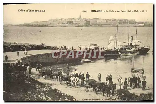 Cartes postales Dinard La Caie Au Loin Saint Malo Bateau