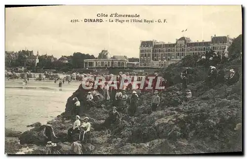 Ansichtskarte AK Dinard La Plage et l Hotel Royal