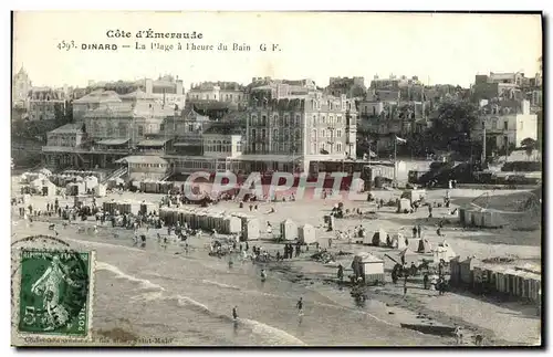 Cartes postales Dinard La Plage a l heure du bain