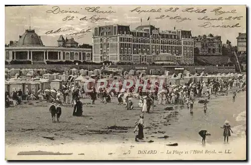 Cartes postales Dinard La Plage et L Hotel Royal