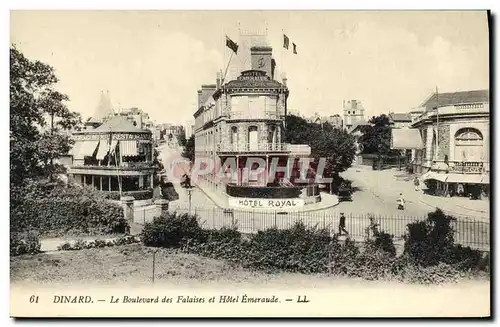 Cartes postales Dinard Le Boulevard des Falaises et Hotel Emeraude