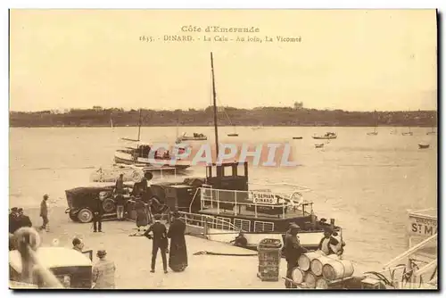 Cartes postales Dinard La Cale Au Loin La Vicomte Bateau