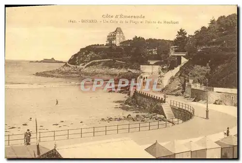 Cartes postales Dinard Un coin de la plage et pointe du Moulinet