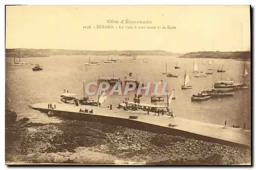 Cartes postales Dinard La Cala a Mer Basse et la Rade Bateaux