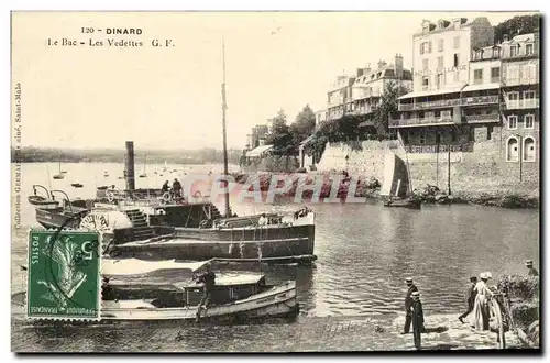 Ansichtskarte AK Dinard Le Bac Les vedettes Bateaux