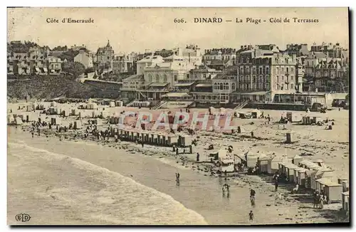 Cartes postales Dinard La plage Cote des terrasses