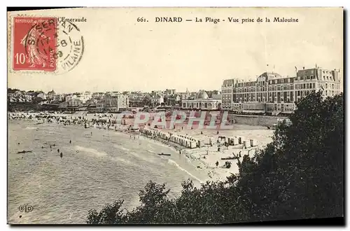 Cartes postales Dinard La plage Vue prise de la Malouine