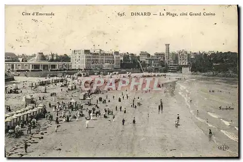 Cartes postales Dinard La plage Cote Grand casino