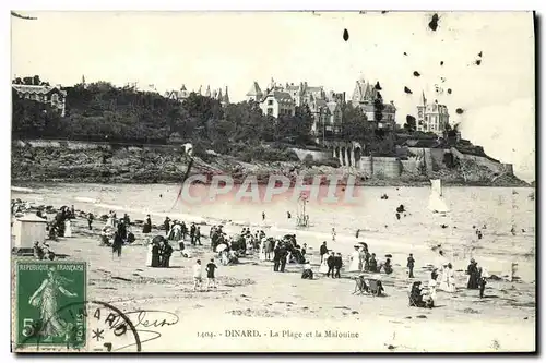 Cartes postales Dinard La plage et la Malouine