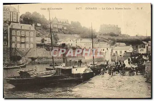 Cartes postales Dinard La cale a maree hausse Bateau