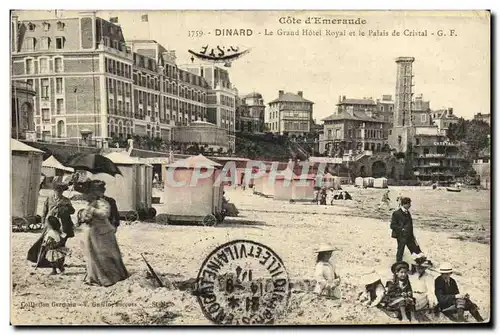 Cartes postales Dinard Le Grand Hotel Royal et le palais de Cristal