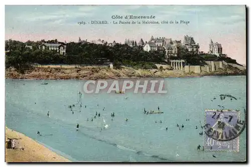 Cartes postales Dinard la Pointe de la Malouine cote de la Plage