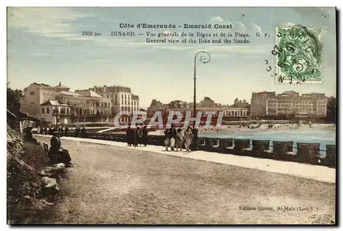 Cartes postales Dinard Vue generale de la Digue et de la Plage