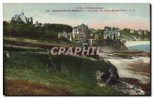 Cartes postales Dinard Saint Enogat Vue prise du Jardin de Port Riou