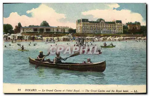 Cartes postales Dinard Le grand Casino et l hotel Royal Canoe