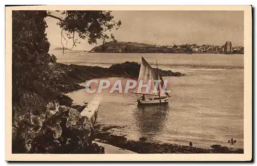 Ansichtskarte AK Dinard La Cale de la Vicomte Bateau