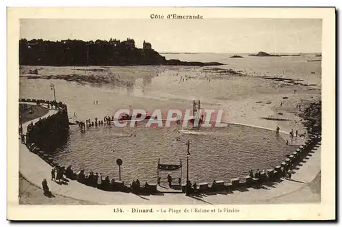 Cartes postales Dinard La Plage de l Ecluse et la Piscine