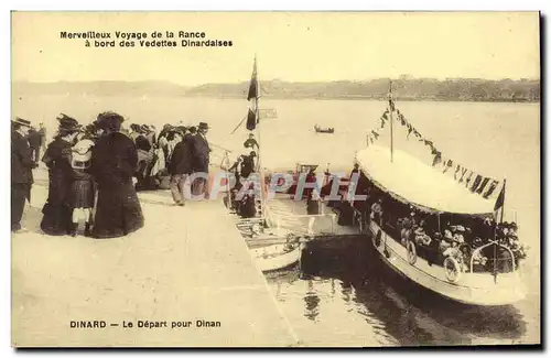 Cartes postales Dinard Le Depart pour Dinan Bateau Vedette