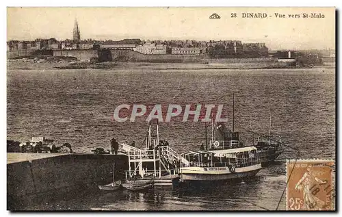 Ansichtskarte AK Dinard Vue vers St Malo Bateaux Vedettes blanches