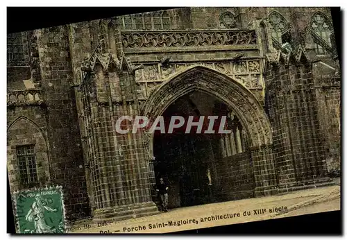 Cartes postales Dol Porche Saint Magloire Architecture du Xllle siecle