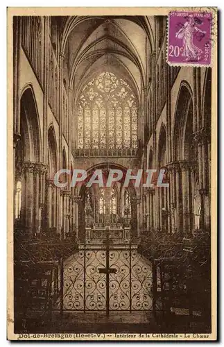 Cartes postales Dol de Bretagne Interieur de la Cathedrale Le Choeur