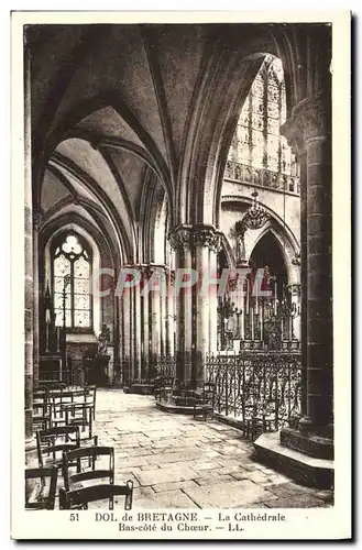 Cartes postales Dol de Bretagne La Cathedrale Bas cote du Choeur