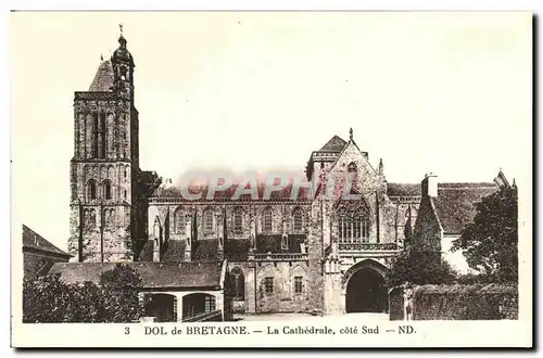 Ansichtskarte AK Dol de Bretagne La Cathedrale cote Sud