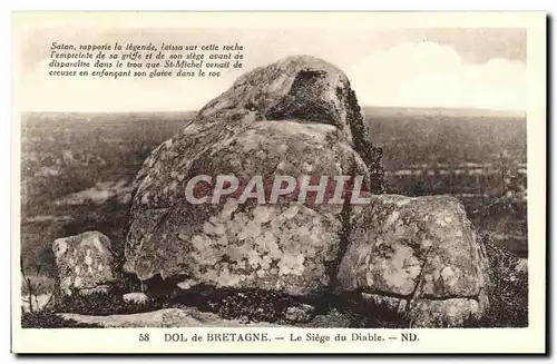 Cartes postales Dol de Bretagne Le Siege du Diable