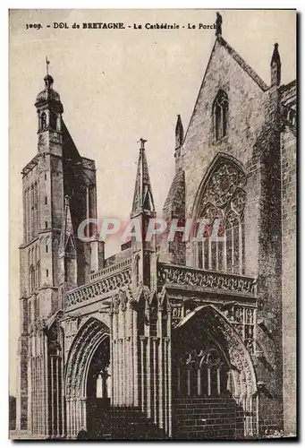 Ansichtskarte AK Dol de Bretagne La Cathedrale Le Porche
