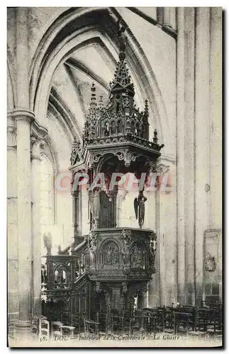 Cartes postales Dol Interieur de la Cathedrale La chaire