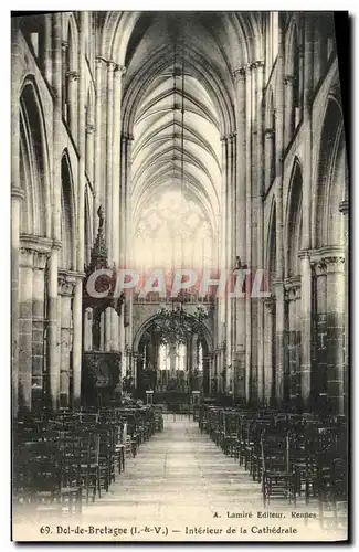 Ansichtskarte AK Dol de Bretagne Interieur de la Cathedrale