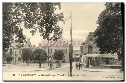 Cartes postales Dol de Bretagne Place des Postes