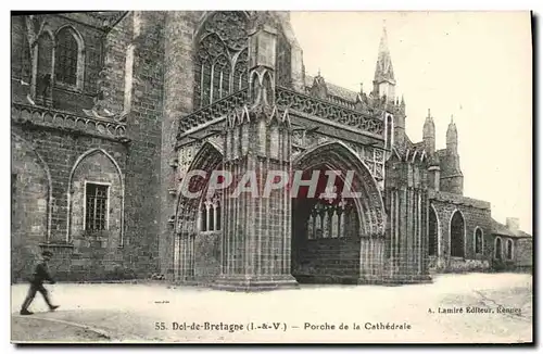 Ansichtskarte AK Dol de Bretagne Porche de la Cathedrale