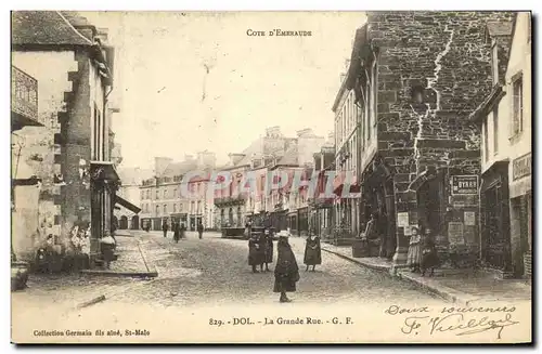 Cartes postales Dol de Bretagne La Grande Rue Enfants