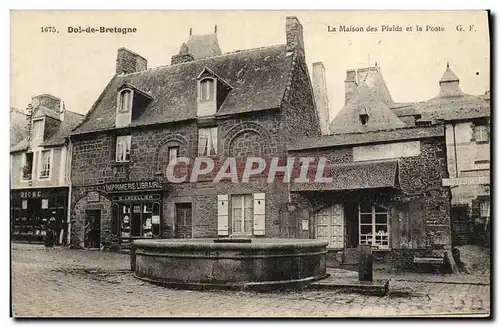 Cartes postales Dol de Bretagne La Maison des Plaids et la Poste Imprimerie Librairie