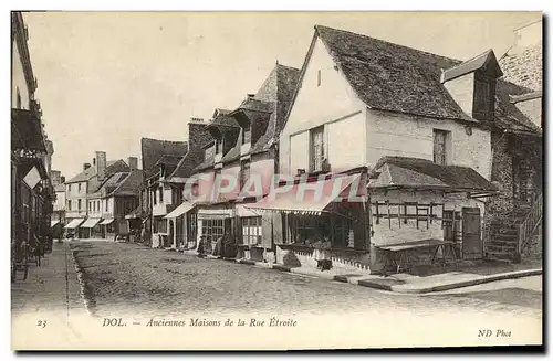 Cartes postales Dol Anciennes Maisons de la rue etroite