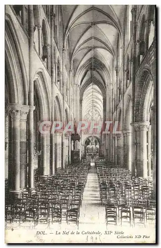 Cartes postales Dol La Nef de la Cathedrale