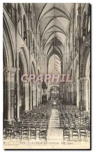 Cartes postales Dol La Nef de la Cathedrale