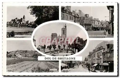 Cartes postales moderne Dol de Bretagne Grande rue et cours des Charretiers Hotel de ville et la grande ville