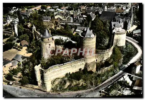 Cartes postales moderne Fougeres Le Chateau et les Remparts Vue aerienne