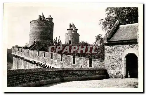 Cartes postales moderne Chateau de Fougeres La grande courtine du chateau