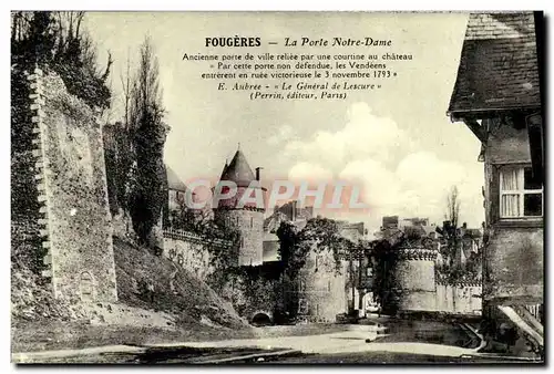 Cartes postales Fougeres La Porte Notre Dame