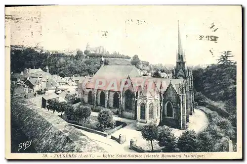 Cartes postales Fougeres Eglise Saint Sulpice