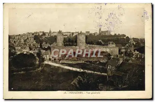 Cartes postales Fougeres Vue generale