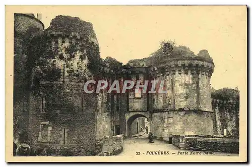 Cartes postales Fougeres Porte Notre Dame